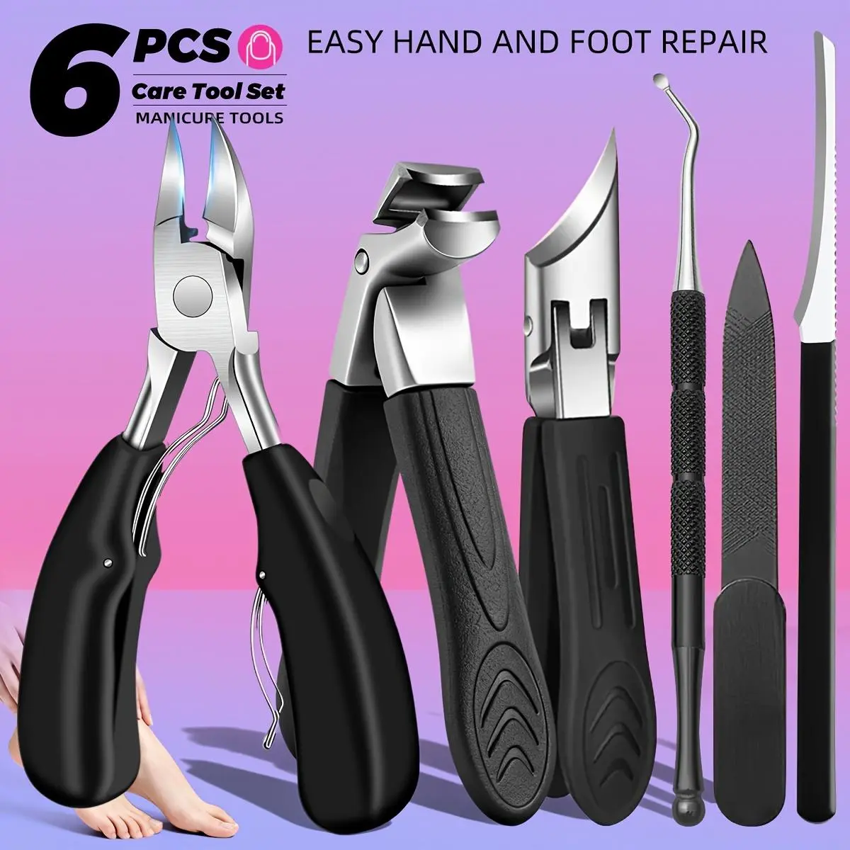 Professional-Grade Pedicure And Nail Art Tools Made from Stainless Steel Nail Clippers,  And Manual Tools for Foot And Hand Care