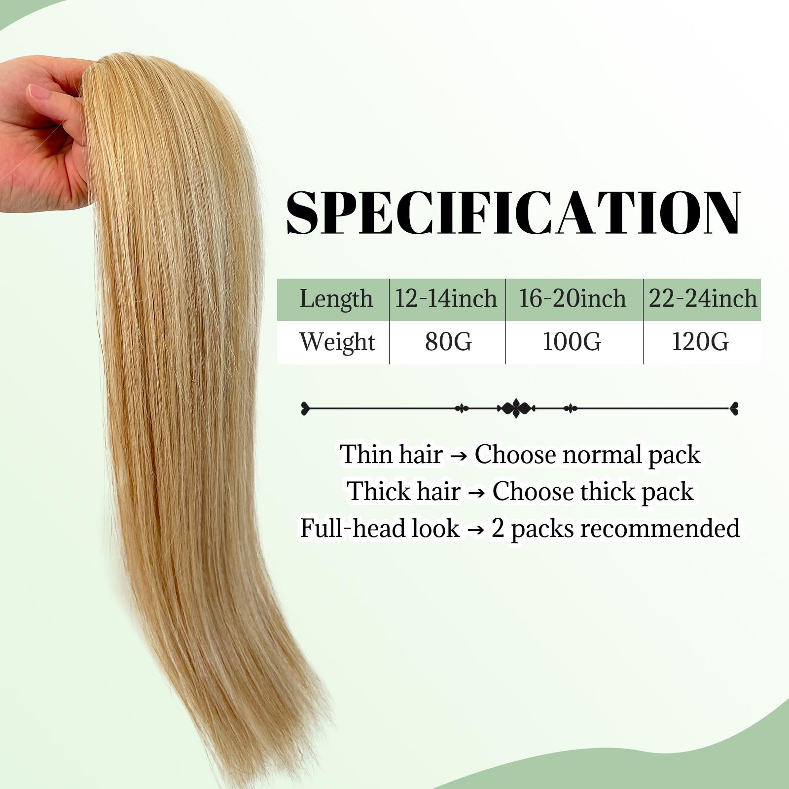 Balayage Blonde Sew In Extensions 24 Inch Real Human Hair Weft Extensions 120G Double Weft Remy Human Hair Bundles For Women Hand Tied Full Head Straight Hair Weaves