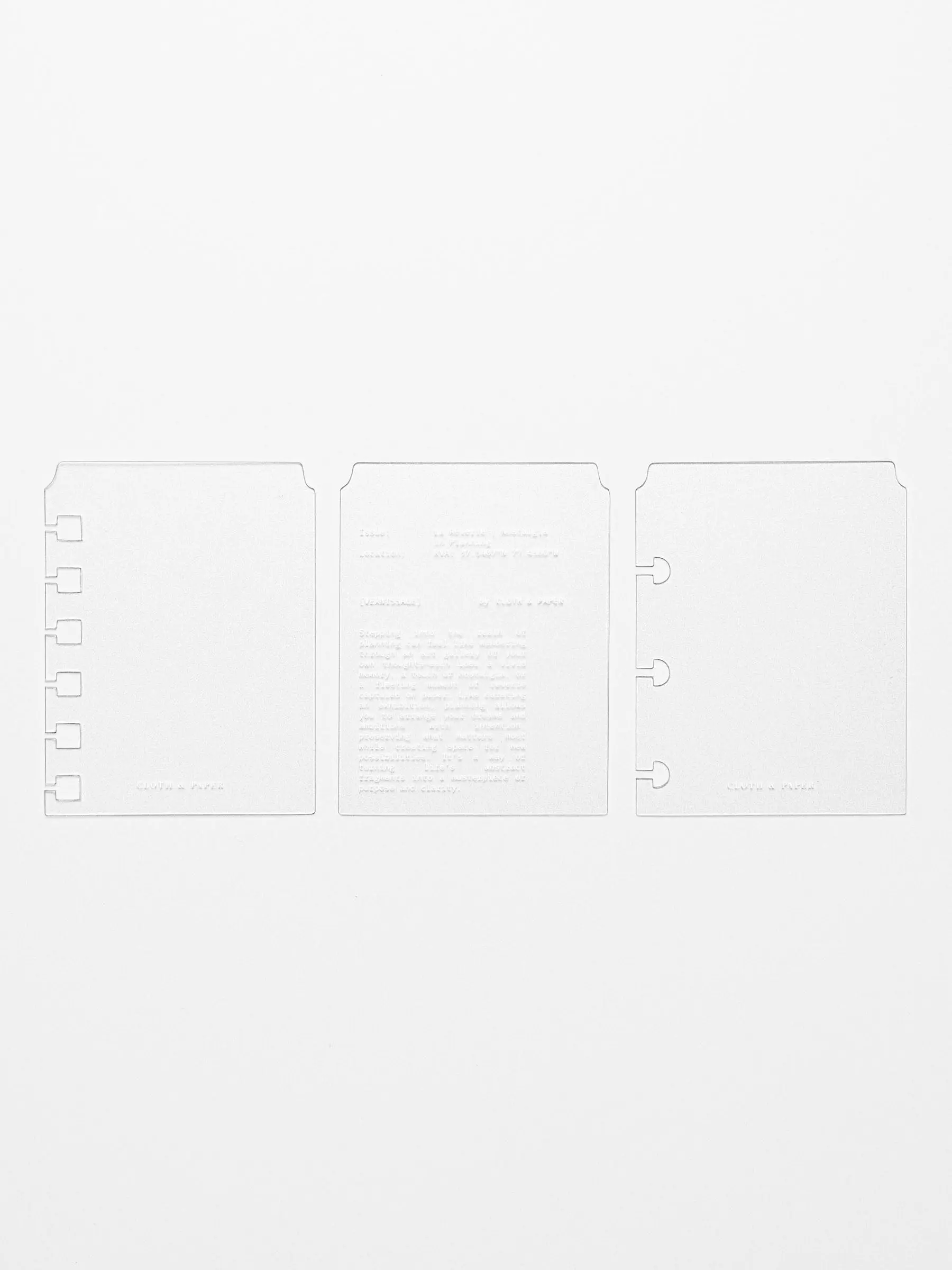 Page Markers | Set of 3 - Stylish Practical Multi-functional Page Markers with Unpunched Spiral Punched & Ringbound Discbound Layouts for Any Planner Adhesive Tabs Book Accessories