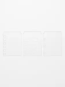 Page Markers | Set of 3 - Stylish Practical Multi-functional Page Markers with Unpunched Spiral Punched & Ringbound Discbound Layouts for Any Planner Adhesive Tabs Book Accessories