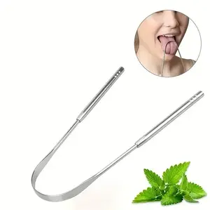 U Shaped Tongue Scraper, Stainless Steel Tongue Cleaner, Durable Oral Hygiene Care Tool, Tongue Scraping Tool