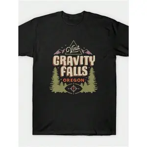 Gravity Falls Oregon, Men's Everyday Cotton T-Shirt, 220g Pure Cotton, And Comfortable, Perfect For Running Errands, Lounging, Or Outdoor Fun