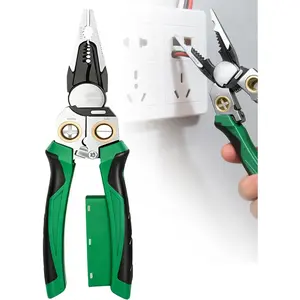 8-in-1 Wire Stripper with  Tester, Multifunctional Electric Wire Stripping and  Pliers, Professional Electrician Tool for Crimping, Repairing, and  Detection