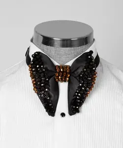 Black Stones Embroidered Custom Bowtie