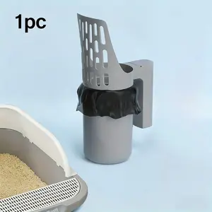 Portable Cat Litter Scoop Set with Trash Bags, Integrated Storage Design, Automatic Sealing, Portable Structure, Essential Pet Cleaning Tool Kit