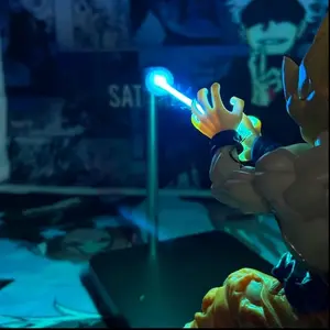 Energy Wave Magnetic Levitation Nightlight, Premium DBZ Action Figure, Unique Ambient Decor Display for Home