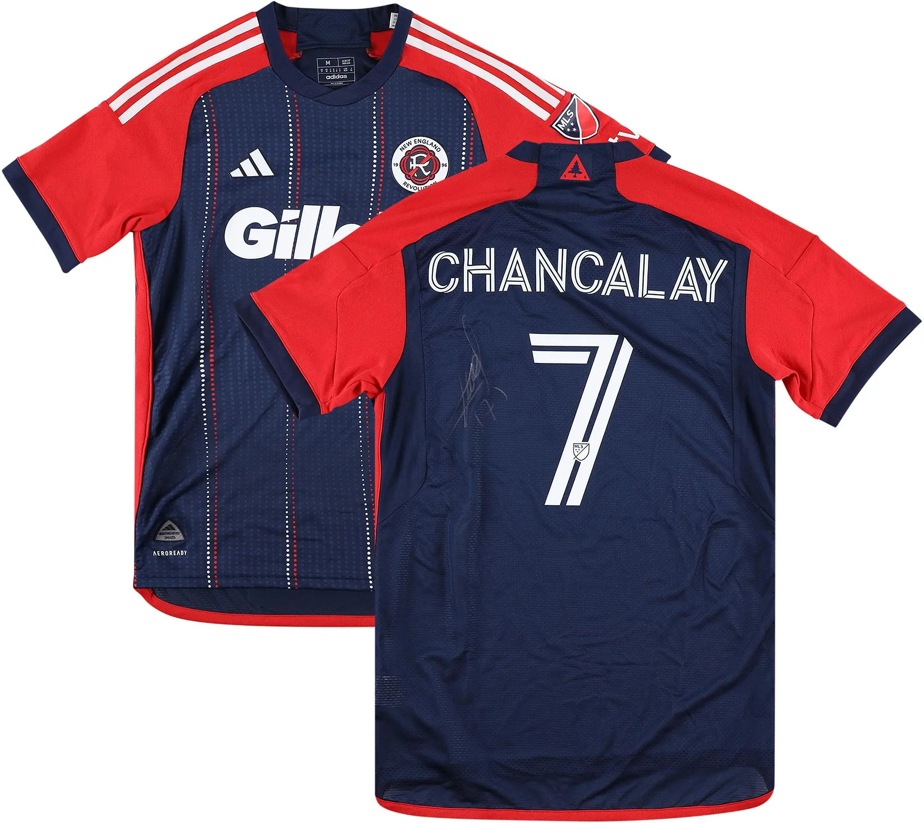 Tomas Chancalay New England Revolution Autographed Match-Used #7 Navy Jersey from the 2025 MLS Season - Size M - Fanatics Authentic Certified - Soccer Memorabilia
