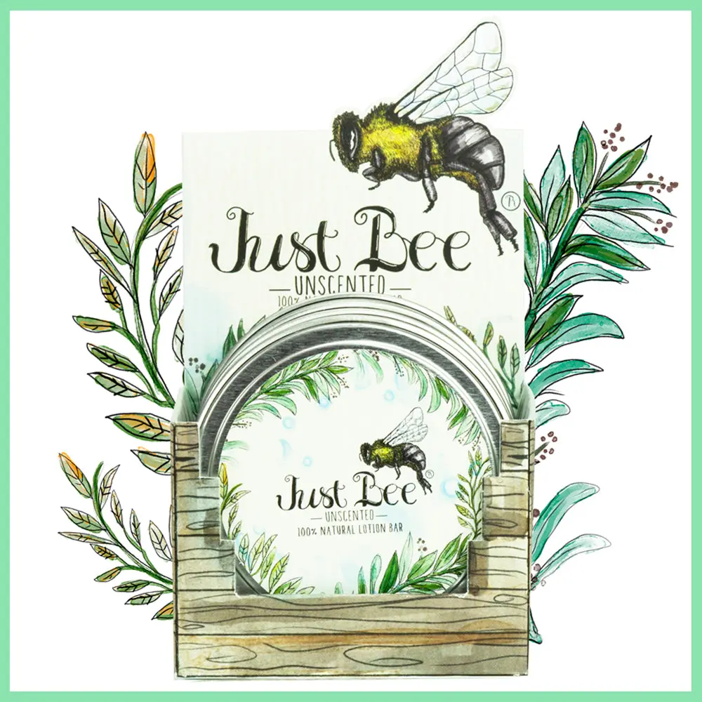 Lotion Bar - Unscented Natural Beeswax Lotion Bar with Coconut, Jojoba & Meadowfoam Oil