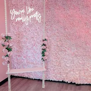 Artificial Flower Wall Panel, Romantic Rose Flower Wall Decor, Fake Flower Wall Decor for Party, Wedding, Birthday, Living Room, Indoor and Outdoor, Fruit, Decorative Flowers, Artificial Flower Decoration