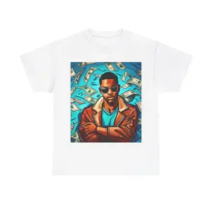 Black Men about his money Unisex Heavy Cotton Tee