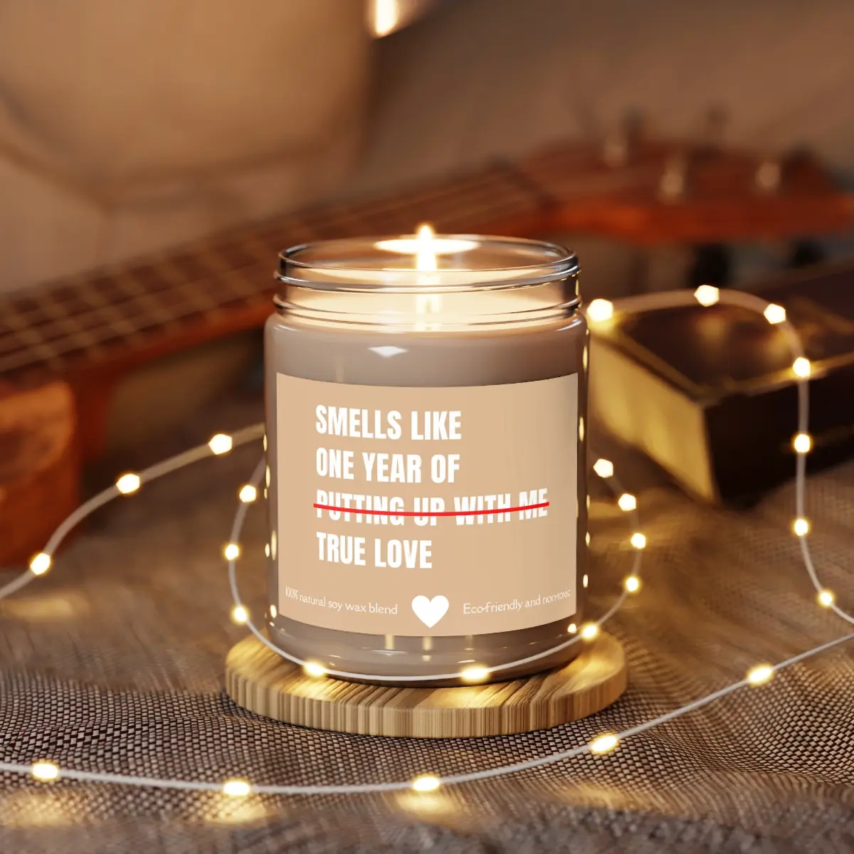First Anniversary Gift, Anniversary Candle, 1 Year Wedding, Anniversary Gifts for Wife Funny, Present From Husband Scented Candle 9 oz