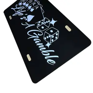 Life’s a gamble cards license plates