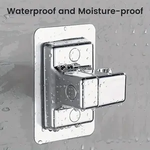 1pc, Shower Head Holders Universal Shower Head Plastic Handheld Showerhead Bracket Adjustable Bracket Wall Mount For Bathroom With Adhesive Stick, Bathroom Tools