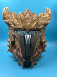 3D Printed Spiked Dragon Helmet | Primed Cosplay Armor Prop
