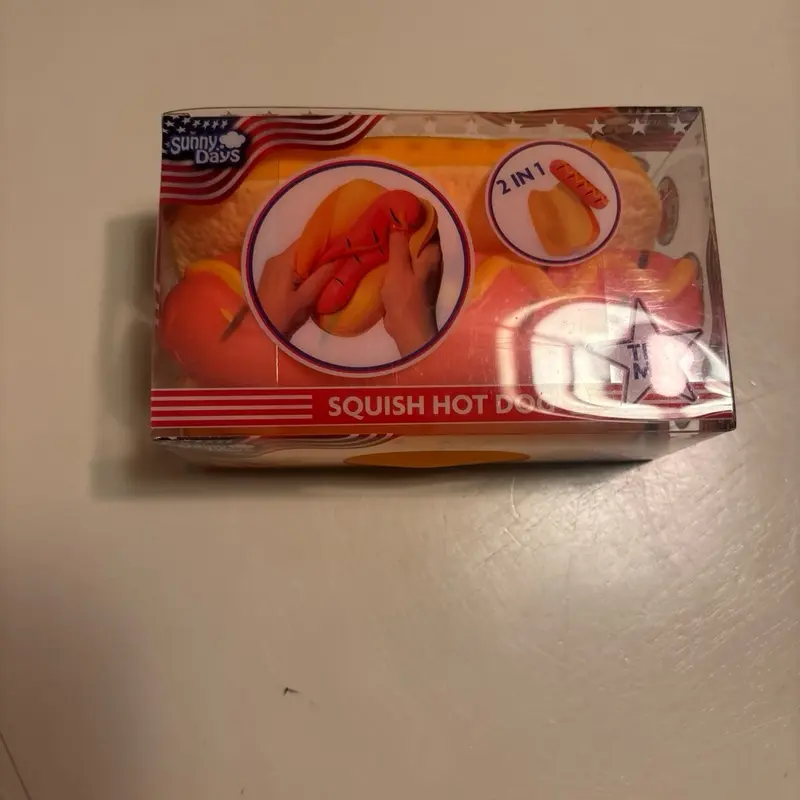 Squishy hot dog toy