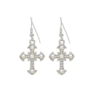 Sparkly Cross Dangle earrings