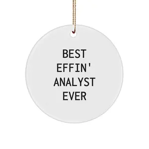 Best Effin Analyst Ever Ornament Funny Data Analyst Christmas Decoration Gift For Friends And Family