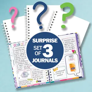 Surprise Set of 3 Gratitude Journals for Blue Group 7  | Your Daily Dose of Joy with Gratitude Finders® by Denise Albright®