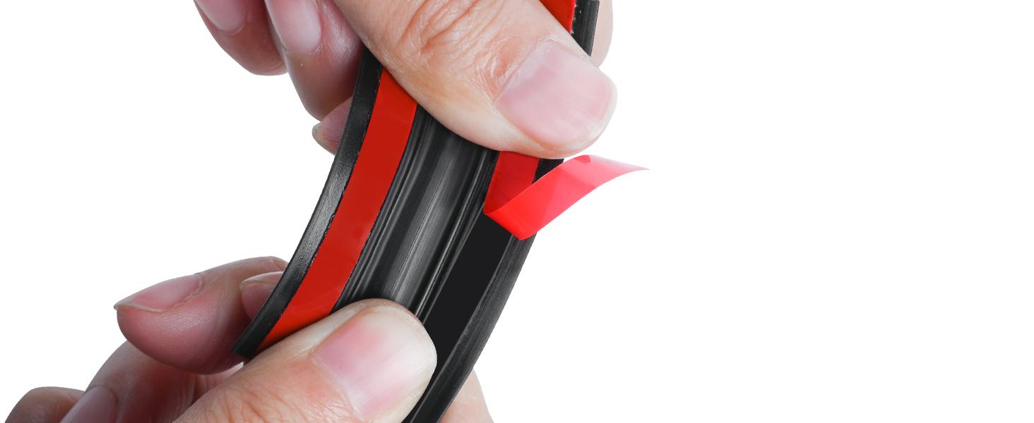 Rubber Edge Trim U Channel  /" Self Adhesive Sheet Metal Edge Guard Protector, EPDM Seal Strip for Car Doors, Steel Plates, Glass, Hatches, Table Corners, Fit /"(.mm), Ft, Black