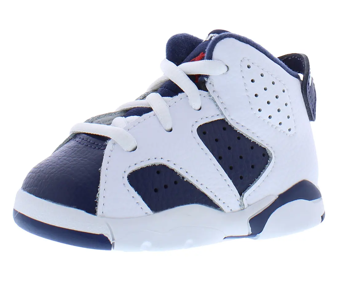 Nike Jordan 6 Retro Leather Infant/Toddler Shoes, Unisex, 2-3 Years, Infant Shoes, Retro Shoes