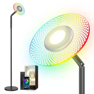 RGB Color Changing Floor Lamp, Plug and Play Smart Standing Lamp with Remote Control, Novelty Lighting for Home Living Room Bedroom Office