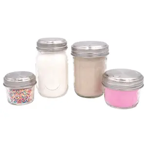 Sugar Dispensing Stainless Steel Lids for Mason Jars 2 Pack Sugar Dispensing Stainless Steel Lids for Mason Jars 2 Pack