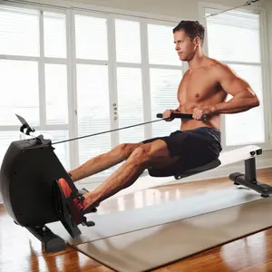 Rowing Machine 264 Lbs Weight Capacity Foldable Rower for Home Use with Comfortable Seat Cushion