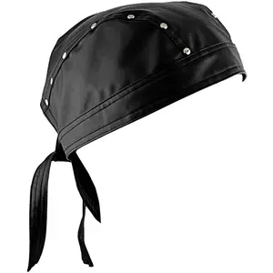 Leather Bandana Biker Doo Do Rag Headwrap Studded Mens Cap Capsmith Du Rag