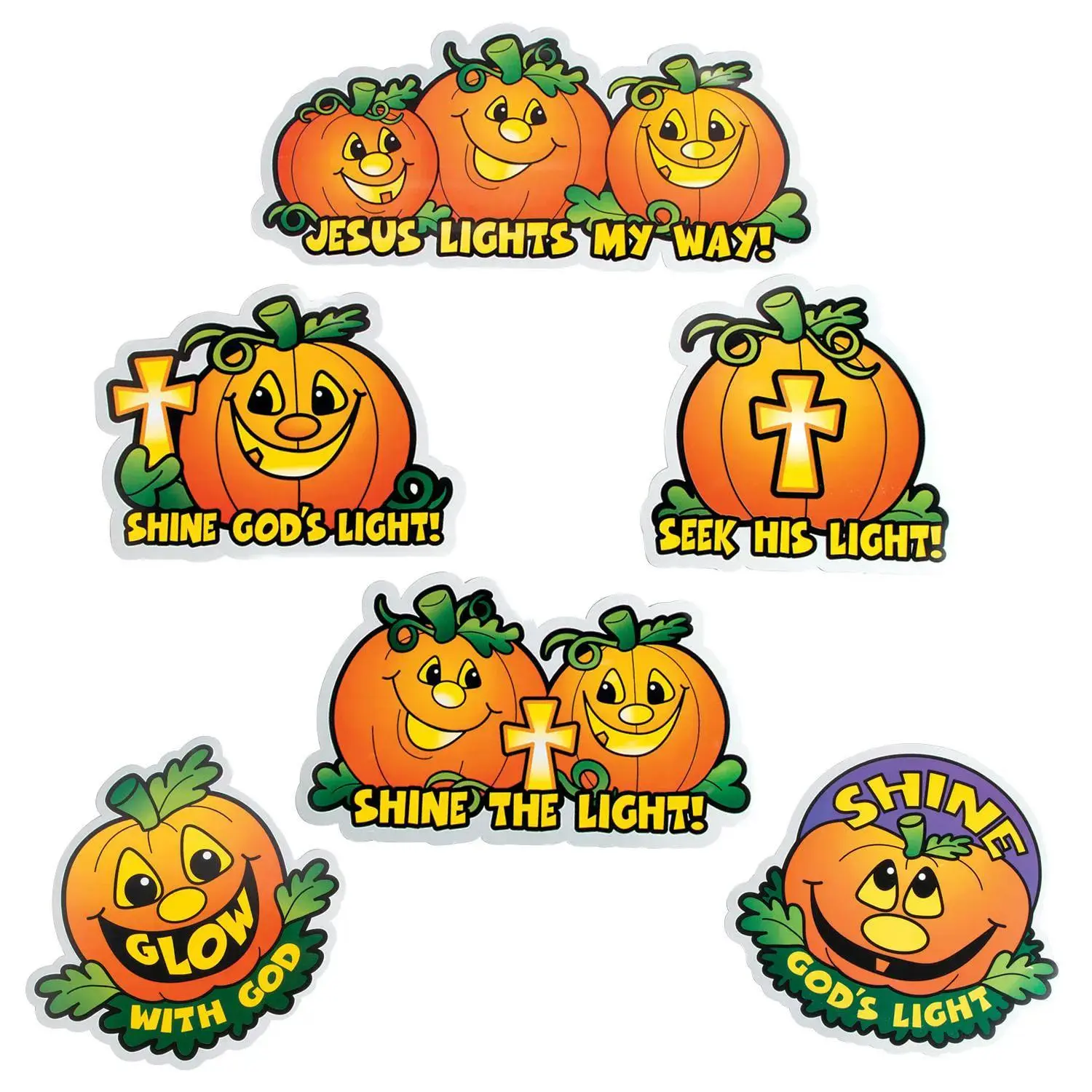 Christian Pumpkin Cutouts - 6 Pc.