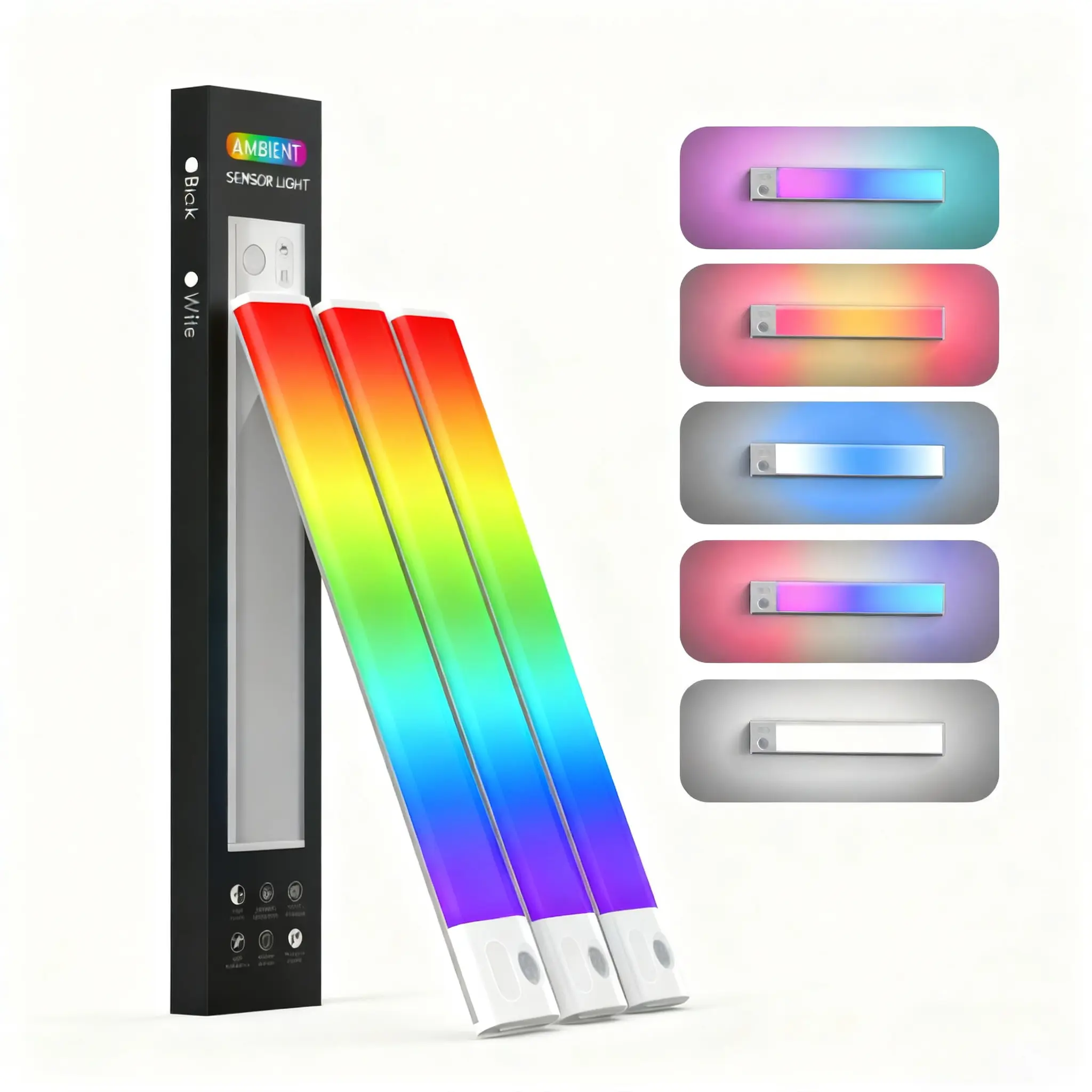 Wireless Motion Sensor Cabinet Light – USB Rechargeable Magnetic LED Under Counter Light, Dimmable Closet & Pantry Night Light for Kitchen, Wardrobe, Stairs and Bedroom. led  cabinet  light