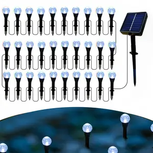 30LED/50LED solar bubble lights, 8 adjustable modes, outdoor waterproof, suitable for creating summer camping atmosphere, romantic wedding decorations, for yard, garden, party decorations