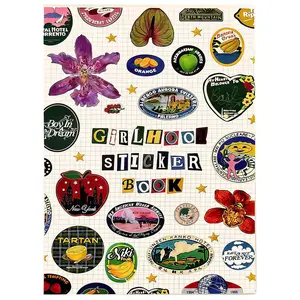 Girlhood Sticker Book, 1000+ Aesthetic Stickers, Cute Illustration Stickers, Retro-Style Stickers for Notebooks, Scrapbook,  Backpacks, Water Bottles, Phone Cases, DIY Creative Gifts for Friends and Family