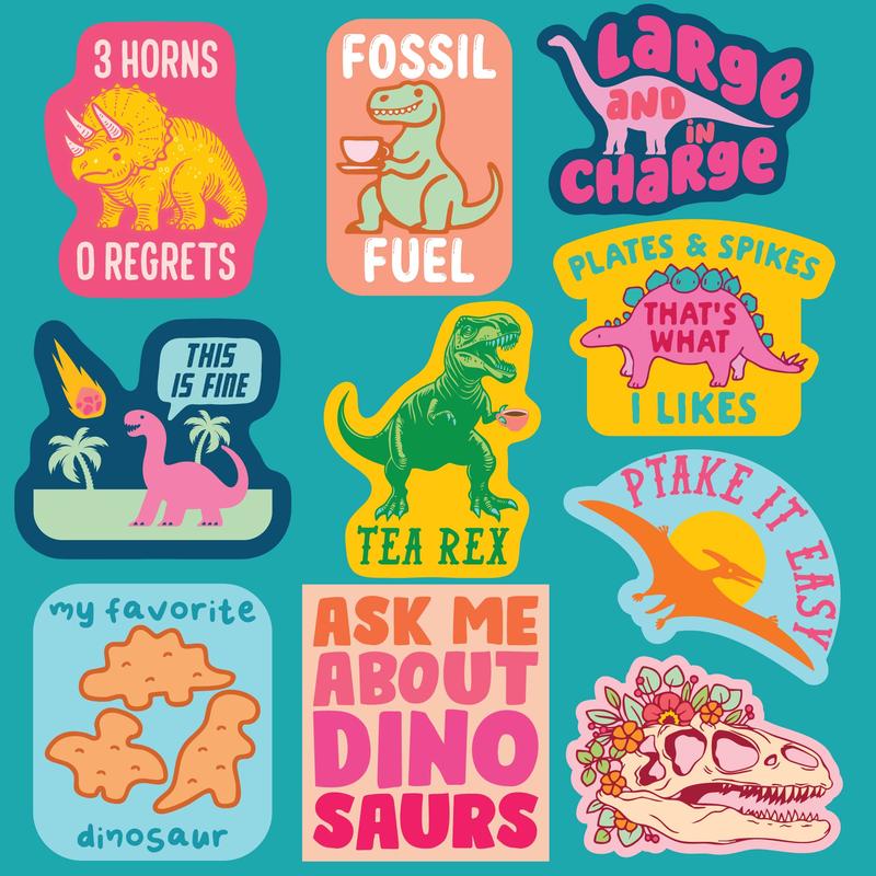 Dinosaur Sticker Extra Large Stickers for Adults Funny Adhesives with Memes Funny Stickers with Colorful Graphic Decals Funny Dinosaur  Multi