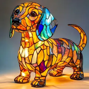 1pc Sausage Dog Statue Ornament - USB Powered, with Luminous Function, Durable Plastic, Suitable for Home Decoration in Bedrooms, Living Rooms, Offices, Fun Sculptures for Pet Families, Gifts for Dog Lovers, Home Decoration for Dog Lovers
