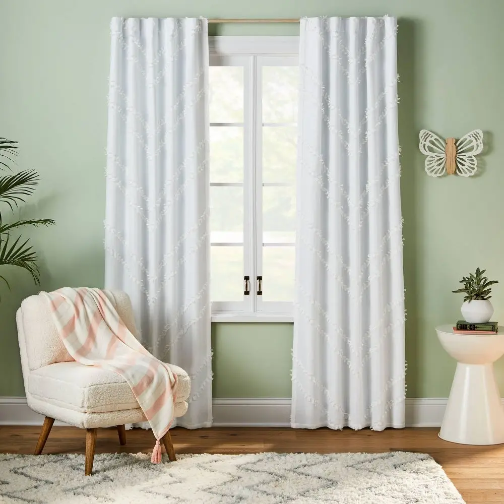 Blackout Chevron Clip Dotted Sheer Overlay Kids' Panel - Pillowfort