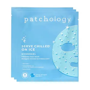 Serve Chilled™ On Ice Hydrogel 3-Masks for Skin Depuffing Rejuvenating Facial Patches Firms