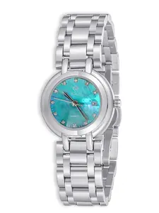 O.M.J G085 Silver Turquise Watch with Elegant Design and Durable Build