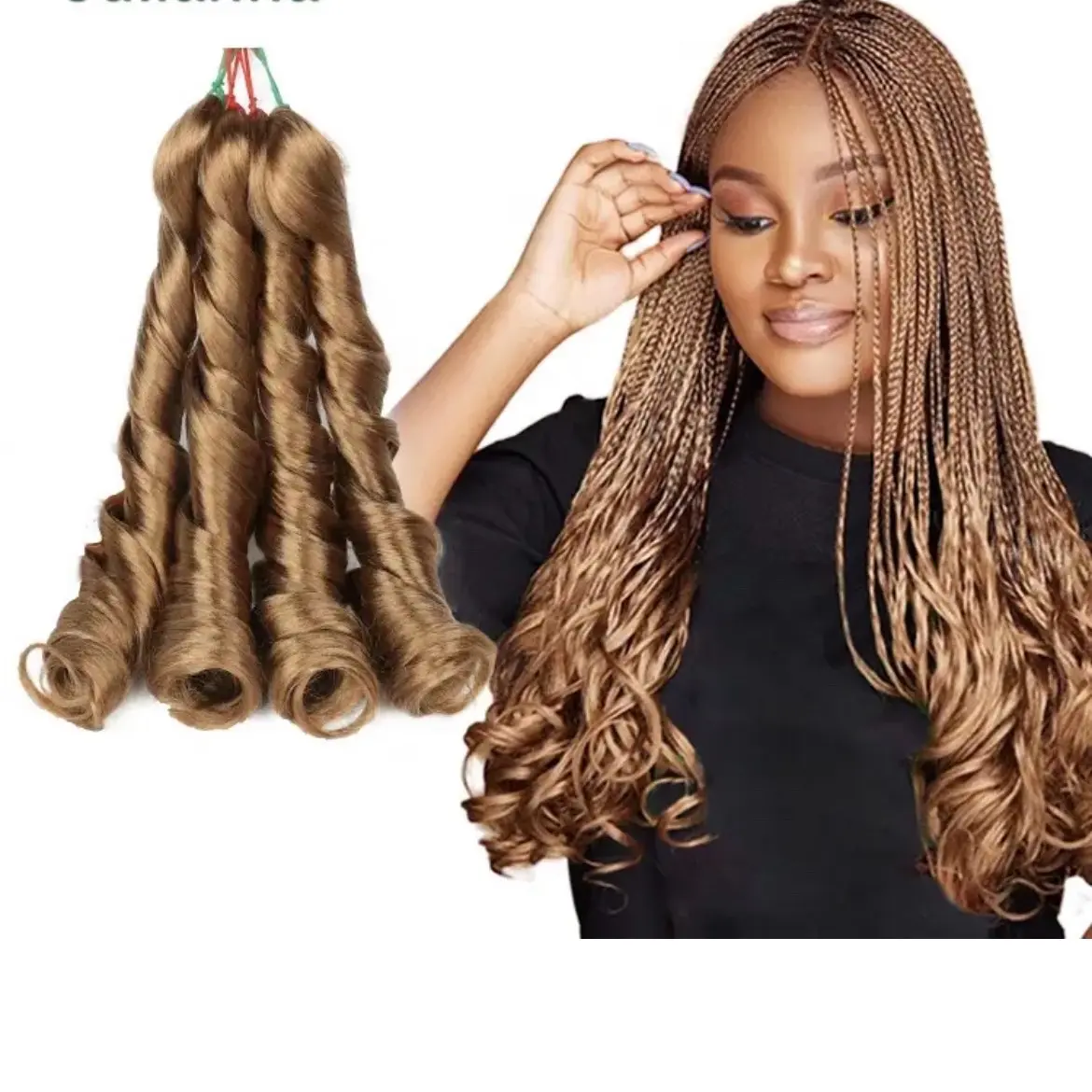 Wavy Spanish Curl Braiding Hair - Synthetic Extensions