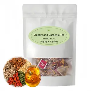 20 Tea Bag Chicory and Gardenia Tea, Natural Wellness Blend, Pure Chinese Herbal Tea Bags, Vegan & Caffeine-Free, TikTok Viral Herbal Tea