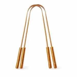 Tongue Scraper • 100% Copper (2 Pack) Premium Tongue Cleaner • Improve • Cleaning Tool