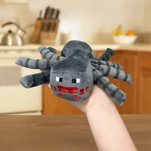 Cute Spider Plush Toy Pillow Stuffed Doll, Square Abstract Spider Doll, Pixel Plush Doll, Cute Spider Doll, Game Peripheral Plush Doll, Thanksgiving, Halloween, Christmas Gift, Birthday Gift, Decoration, Ornaments