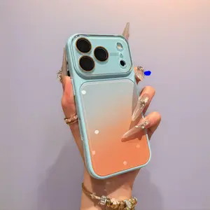 Mobile Phone Case with Large Window, Candy-Colored Gradient Design - Compatible with iPhone 17, 16, 15, 14 Pro Max, 13 Series
