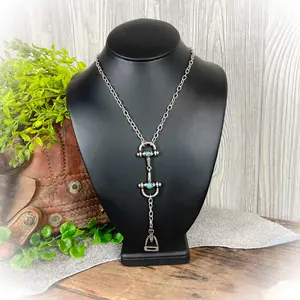 Western Horse Bit Lariat Necklace
