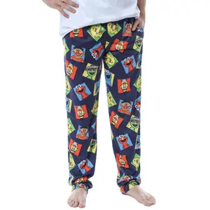 Sesame Street Men's Cookie Monster Elmo Big Bird Oscar The Grouch Big Bird Bert Ernie Lounge Sleep Pajama Pants