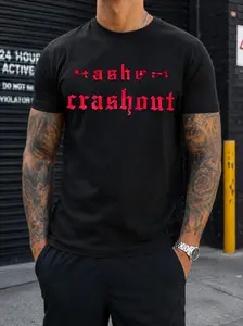 T-shirt Crashout Embroidered Comfort Color TEE, Alt Fashion, Alternative, Shirt For Gamer