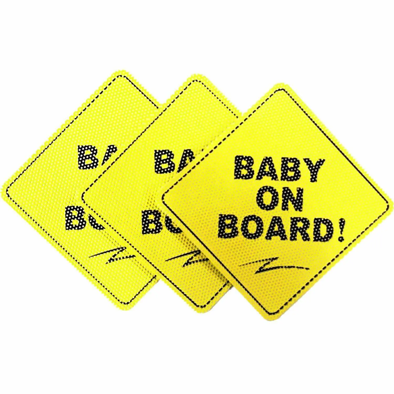 3 Pcs Baby on Board Sticker Sign,See Through When Reversing Decal