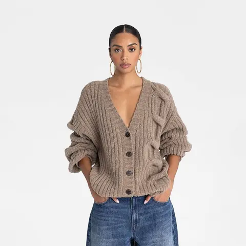 KBB by KAHLANA Women's 'The Cable Mix Cardi'