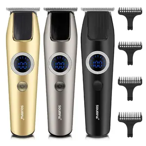 Electric Hair Trimmer Kit, 1 Box Portable Rechargeable Hair Clipper with Limited Comb & Cleaning Brush, Professional Hair Trimmer for Men