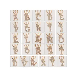 1pc Crown Diamond Letter Keychain, Sparkling Crown Letter Keyring, Cute Cartoon Character Gift for Friends, Perfect Friendship Present, Sparkling Design