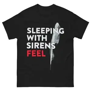 SLEEPING WITH SIRENS FEEL POST HARDCORE ALL TIME LOW MEMPHIS MAY FIRE NEW BLACK T-SHIRT